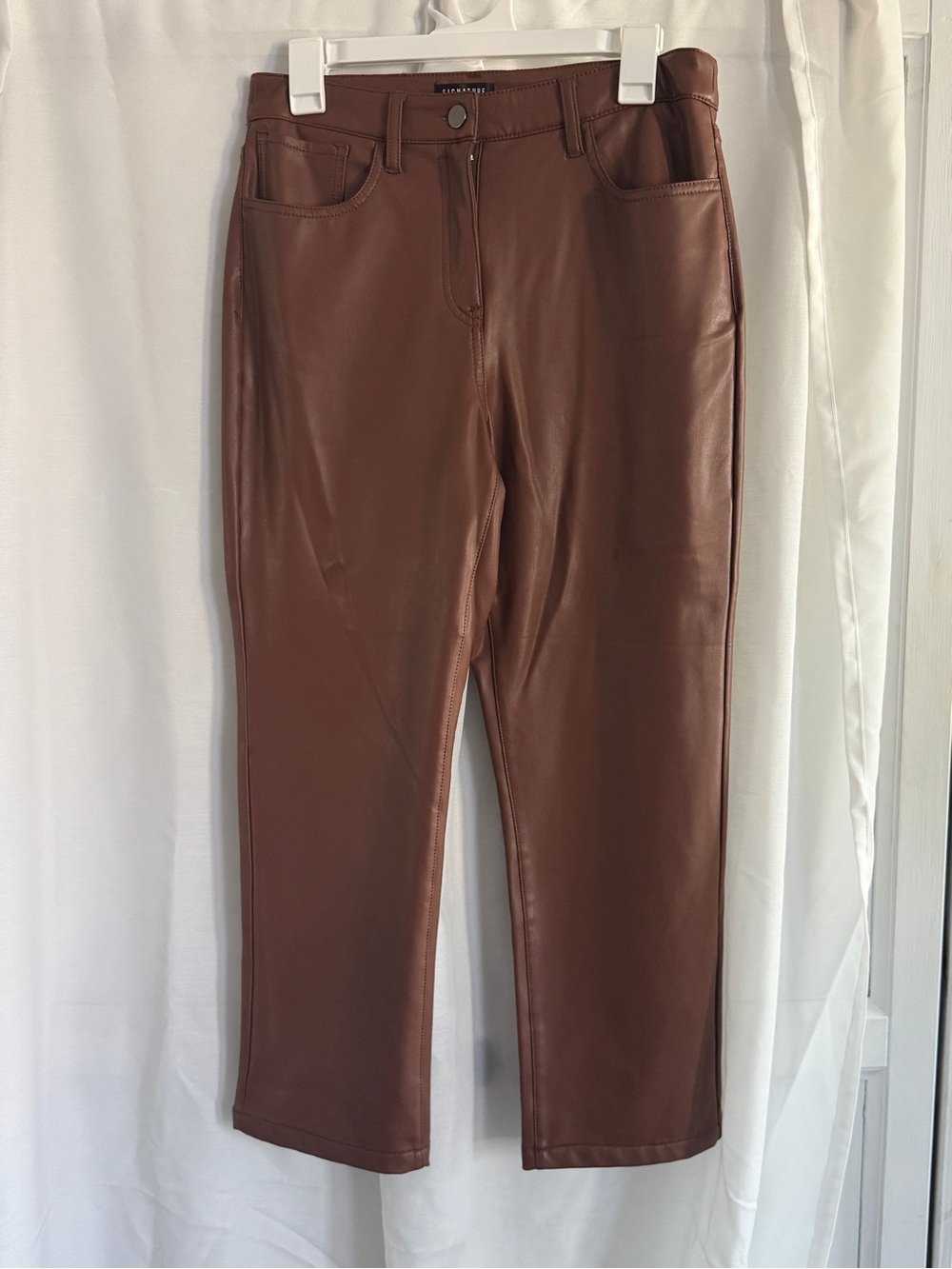 Reitmans Signature Faux Leather Pants - Tan